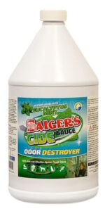 Saiger’s Cide Sauce Eucalyptus Mint Odor Destroyer neutralizes carpet odors