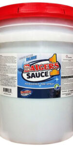 Professional carpet cleaning prespray in a pail